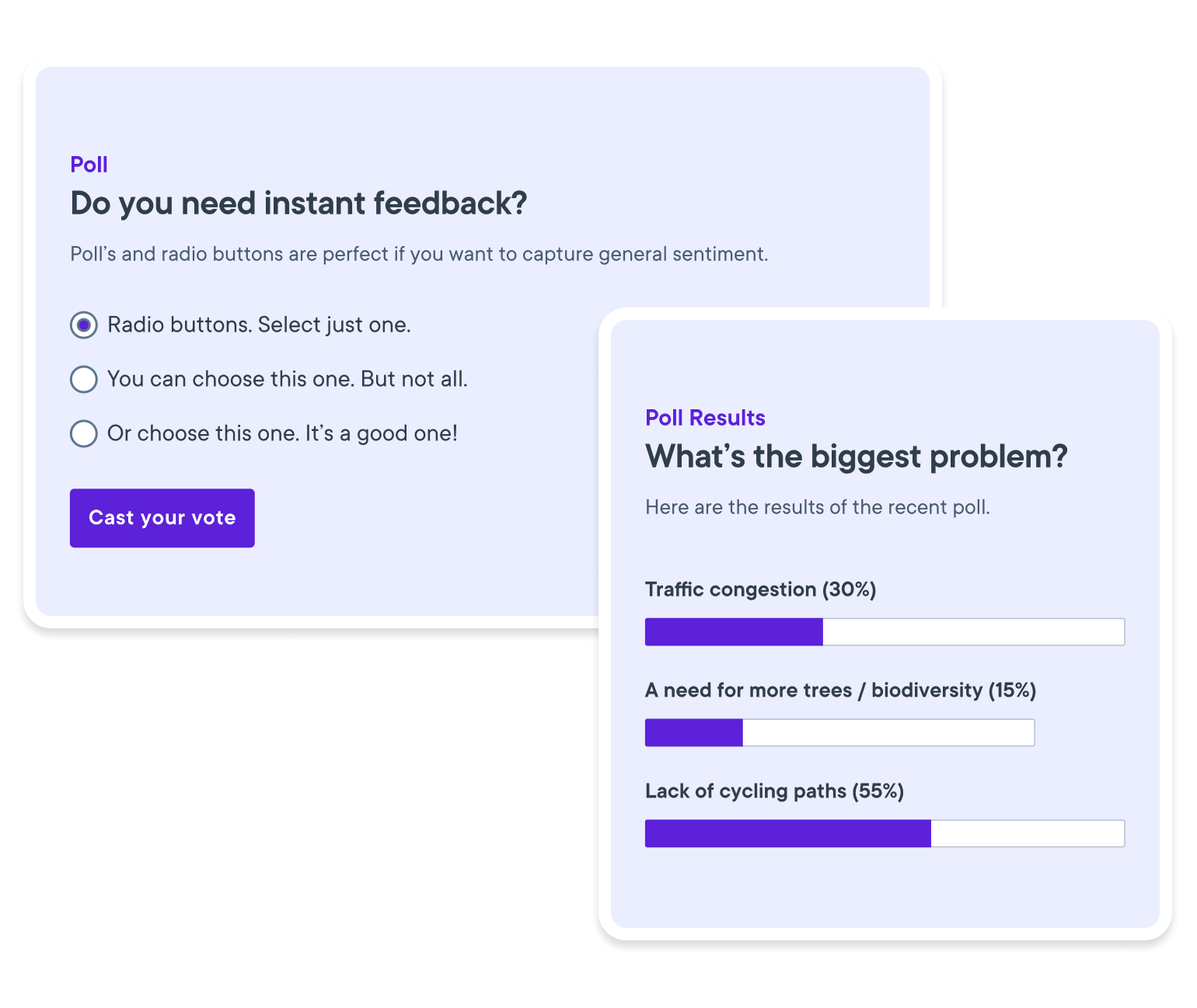 Example of District Engage Polling tool