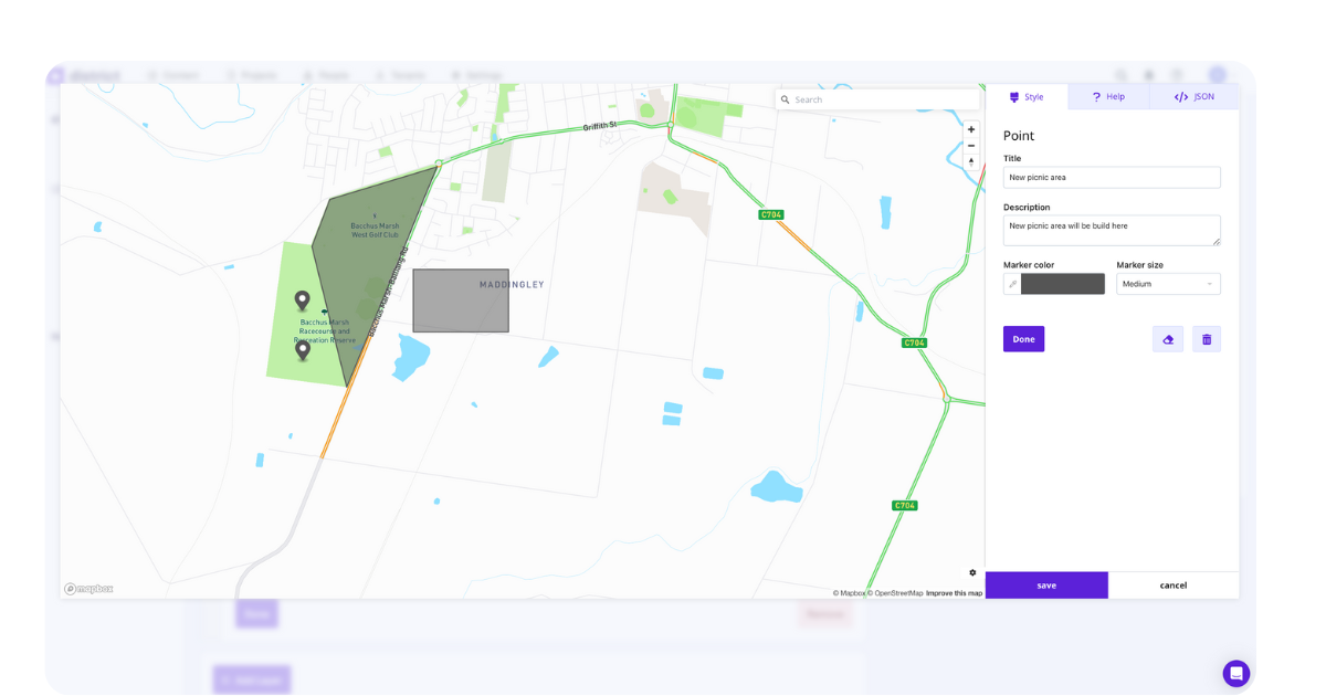 Illustration of the backend of the mapping tool