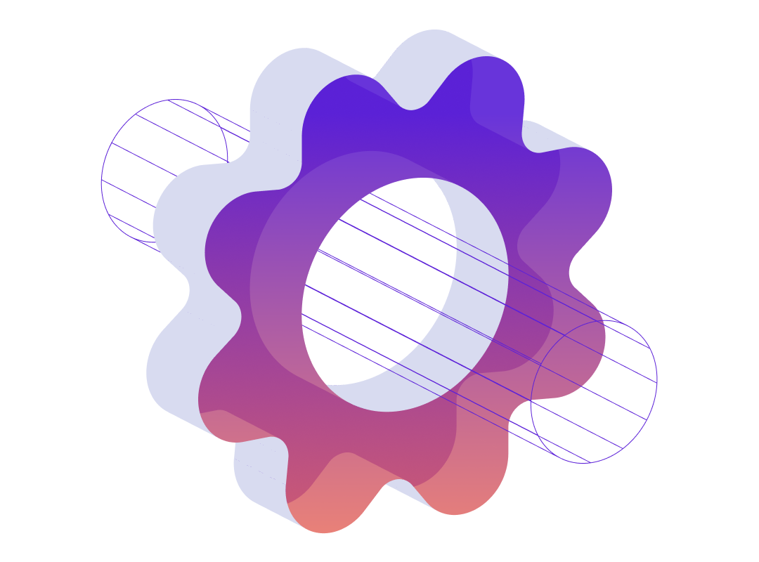 A graphic of a gear representing customisation