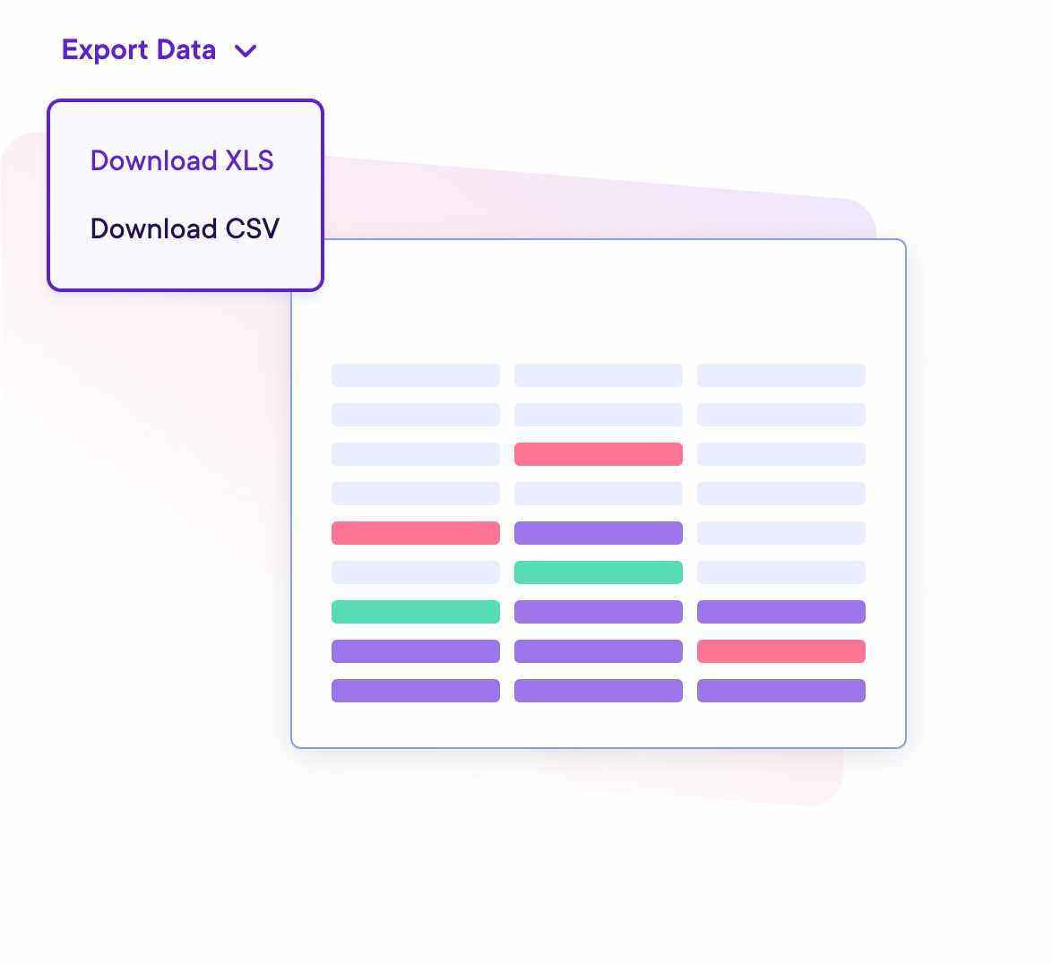 District Smart Form graphic showing XLS and CSV download capability
