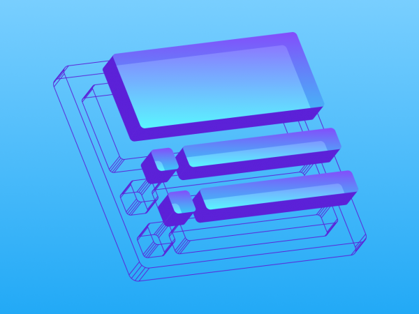 Illustration for showing a 3-d representation of form fields